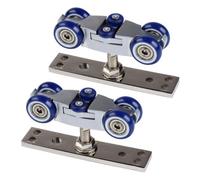 2X Bifold Door Hardware Wooden Sliding Door Pulley Furniture Hardware Wheel Barn Door Roller