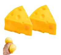 2x Big Cheese Squishys, Cheese Sugar Cube SquishySensory Toy, GiantSquishy Lovely Unbreakable Cute Cheeses Cute Yellow CheeseSqueeze Toy For Men Women Fidgets Stress Relief Squeeze Ball