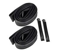 2x Bike Inner Tubes with 2 Tire Levers Replacement 1.75/2.125 Bike Tubes, Black, 14 inch