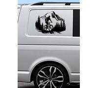 2X Bike Mountains Forrest Decals Compatible with VW Volkswagen Transporter Camper Van bk1