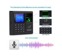 2X Biometric RFID Access Control System RFID Keypad USB Fingerprint System Electronic Clock Attendance Machine