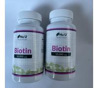 Biotin Hair Growth Supplement 365 Vegan Tablets Full Year Supply Biotin 10000mcg by Nu U Nutrition