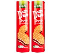 2x Biscuits Multipacks of Gullon Mega Duo Sandwich Biscuits with Chocolate Flavor Filling | An Ideal Biscuit for a Gift or to Treat Yourself | 500 g