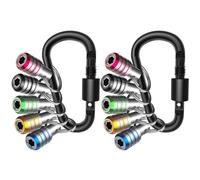 2X Bit Holder Keychain, 10Pcs 1/4 Hex Shank Impact Drill Bit Keychain Quick Change Connect Holder Drill Adapter