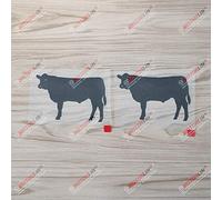 2X Black 10.2cm Angus Cattle Decal Sticker Bull Cow Car Computer Phone Window Vinyl