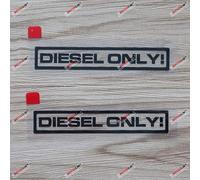 2X Black 10.2cm Diesel Fuel Only Decal Sticker Car Vinyl Fuel Cover Cap Warning Style b