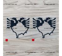 2X Black 10.2cm Kosovo Map Albania Double-Headed Eagle Decal Sticker Car Vinyl Style b