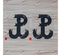 2X Black 10.2cm Polska Polish Anchor Fighting Poland Decal Sticker Vinyl Kotwica Walczaca Distressed