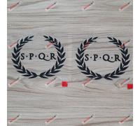 2X Black 15.2cm SPQR Ancient Rome Banner Decal Sticker Car Vinyl Roman no bkgrd