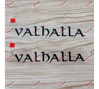 2X Black 15.2cm Valhalla Lettering Decal Sticker Odin Viking Norse Car Vinyl