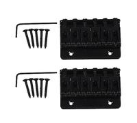 2X Black 6 String Fixed Hard Tail Guitar Bridge for Strat Guitar