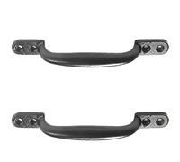 2X Black Cast Iron 6"/150mm Hot Bed Handles Door/Shed/Garden Gate D Pull Handles