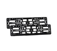 2x Black effect Number Plate Surrounds Holder Frame for all cars ABS PC plastic