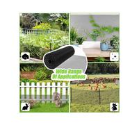 2X Black Plastic Wire Mesh Fence Roll - 15.7IN X 20FT Plastic Chicken Wire Mesh for Poultry,Chicken Puppy Rabbit, Floral