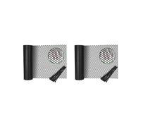 2X Black Plastic Wire Mesh Fence Roll - 15.7IN X 20FT Plastic Chicken Wire Mesh for Poultry,Chicken Puppy Rabbit, Floral