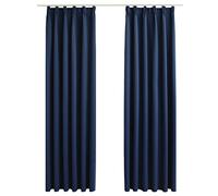 2x Blackout Curtains with Hooks Drapery Blind Multi Colours Multi Sizes vidaXL
