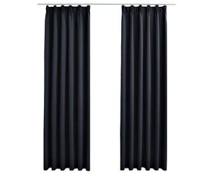 2x Blackout Curtains with Hooks Drapery Blind Multi Colours Multi Sizes vidaXL