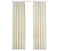 vidaXL Blackout Curtains 2pcs with Hooks Velvet Antique Pink 140x245cm UK NEW