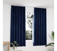 2x Blackout Curtains with Hooks Velvet Blinds Multi Colours Multi Sizes vidaXL