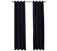 2x Blackout Curtains with Metal Rings Velvet Multi Colours Multi Sizes vidaXL