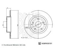 BLUE PRINT ADBP430191 Brake disc