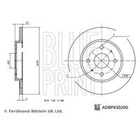 BLUE PRINT ADBP430260 Brake disc