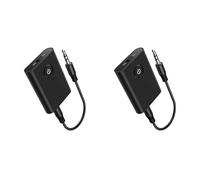 2X Bluetooth 5.3 Adapter for Airplane to 2 Wireless Headphones, 3.5mm Jack In-Flight Bluetooth Transmitter Receiver