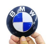 2x BMW Front Bonnet 82mm & Rear Boot 74mm Badge Fit E30 - E60 1 3 5 Series Blue