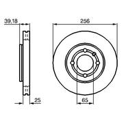 Bosch BD932 Brake Disc Set - 256 mm Vented Discs - Front Axle - ECE-R90 Certified - Good Cooling, Reliable Braking, Corrosion Protection - 1 Set of 2 Discs