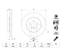 Bosch 0986479F57 Brake Disc (BD2802)