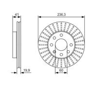 Bosch 0986479S98 Brake Disc (BD1796)