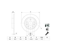 2x BOSCH Brake Disc 0 986 479 E55 FOR CX-3 Genuine Top German Quality