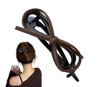 2X Bow Twist Hairpin | Creative Hollow Leather Duckbill Clip, Leopard Hair Clips, Cool Ponytail Holder, Stylish Sweet Straight Clip Hair For Women Girls