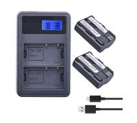 2X BP-511A BP-511 BP 511 511A Battery+LCD Dual USB Charger，Compatible For Canon，For G6 G5 G3 G2 G1 EOS 300D 50D 40D 30D 20D 5D