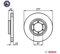 2x BRAKE DISC 0 986 478 635 FOR HYUNDAI GALLOPER/II MITSUBISHI COLT/RODEO 2.5L