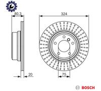 2x BRAKE DISC 0 986 479 350 FOR BMW X5/SAV/E53 M62B46 4.6L N62B44A 4.4L N62B48