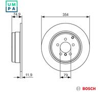 2x BRAKE DISC 0 986 479 612 FOR LAND ROVER RANGE/III/SUV/Mk 306D1 2.9L 6cyl 4.4L