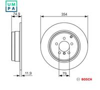 2x BRAKE DISC 0 986 479 612 FOR LAND ROVER RANGE/III/SUV/Mk 306D1 2.9L 6cyl 4.4L