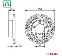 2x BRAKE DISC 0 986 479 675 FOR PORSCHE M97.20/96.25 2.7L 6cyl BOXSTER