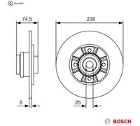 BOSCH 0 986 479 760 Brake disc