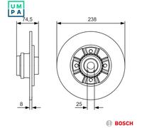 2x BRAKE DISC 0 986 479 760 FOR RENAULT K4J713/712/710/711/715 1.4L 4cyl CLIO II