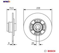 2x BRAKE DISC 0 986 479 760 FOR RENAULT K4J713/712/710/711/715 1.4L 4cyl CLIO II