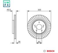 2x BRAKE DISC 0 986 479 787 FOR SUZUKI CHERY TIGGO/3x J24B 2.4L 4cyl KIZASHI