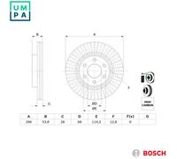 2x BRAKE DISC 0 986 479 E35 FOR RENAULT NISSAN NP300/FRONTIER/NAVARA/Pickup 2.3L