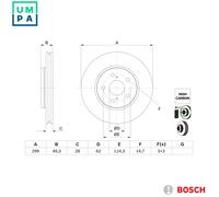 2x BRAKE DISC 0 986 479 F49 FOR TOYOTA M20A-FXS/3ZR-FAE 2.0L 2ZR-FXE 1.8L 4cyl