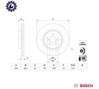 2x BRAKE DISC 0 986 479 H28 FOR SUBARU FB20W/FB20X/FB20C/FB20D 2.0L FB16A 1.6L