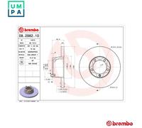 BREMBO Brake disc 08.2982.10 281 20 5 solid VOLKSWAGEN: LT 28-35 I Van
