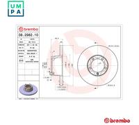 2x BRAKE DISC 08.2982.10 FOR VW LT28-50//Platform/Chassis/Van/Bus CH 2.0L 4cyl