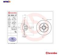 Fits BREMBO 08.5834.27 HAM DISC. REAR WITH RENAULT REAR BEARING ⭐UK Stock⭐