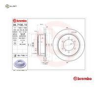 2x BRAKE DISC 08.7106.11 FOR MITSUBISHI CHALLENGER/SHOGUN/SPORT PAJERO/II/SFX